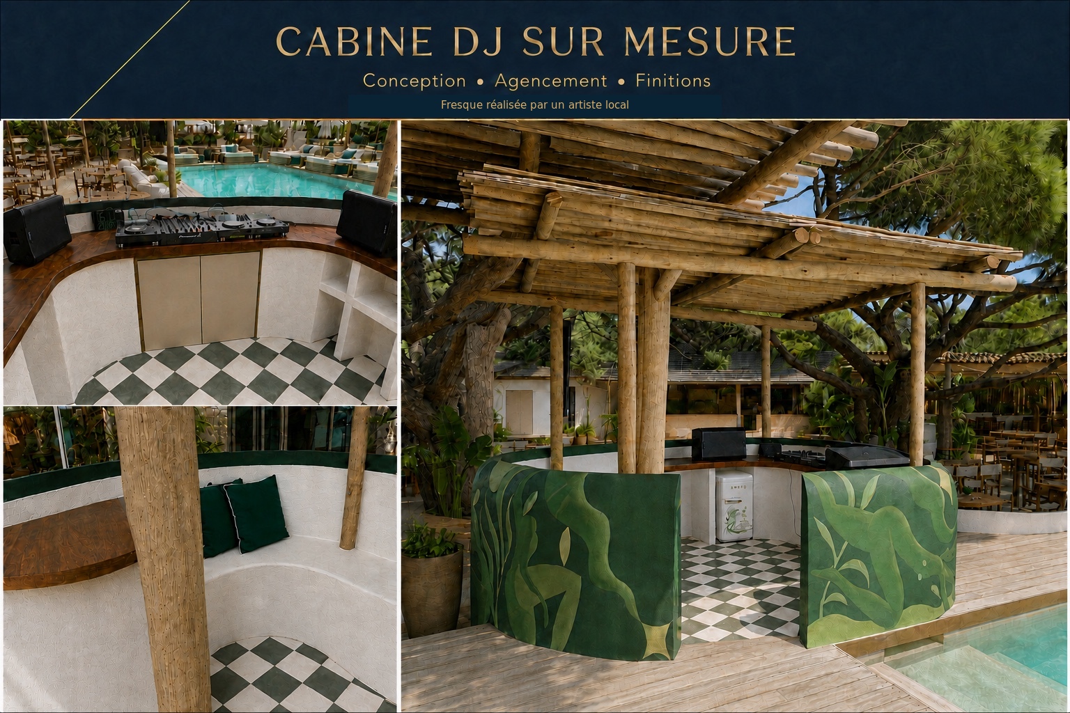 Cabine DJ sur mesure en extérieur, de la conception aux finitions